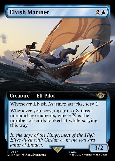 Elvish Mariner (384) - EXTENDED ART - Lightly Played / ltr
