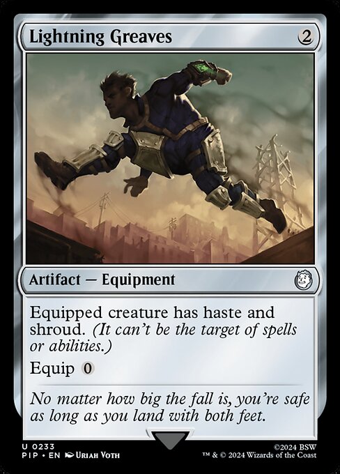 Lightning Greaves (233) - Foil Moderately Played / pip