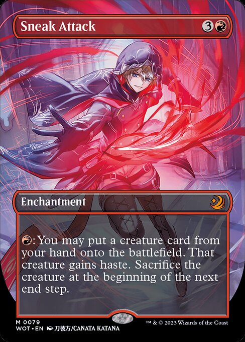 Sneak Attack (79) - BORDERLESS - FULL ART - Lightly Played / woe