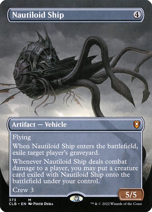 Nautiloid Ship (373) - BORDERLESS - Foil Lightly Played / clb