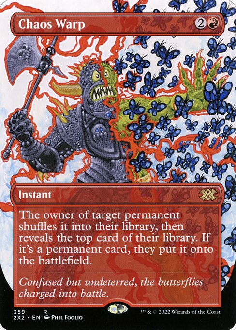 Chaos Warp (359) - BORDERLESS - Foil Lightly Played / 2x2