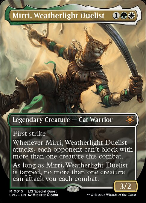 Mirri, Weatherlight Duelist (15) - BORDERLESS - FULL ART - Lightly Played / spg