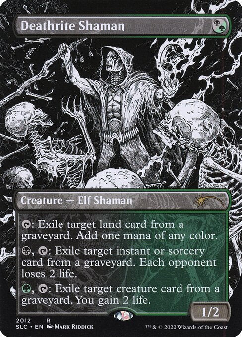 Deathrite Shaman (2012) - BORDERLESS - FULL ART - Foil Lightly Played / sld