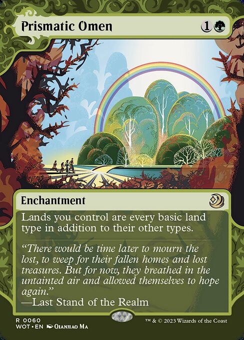 Prismatic Omen (60) - BORDERLESS - Lightly Played / woe