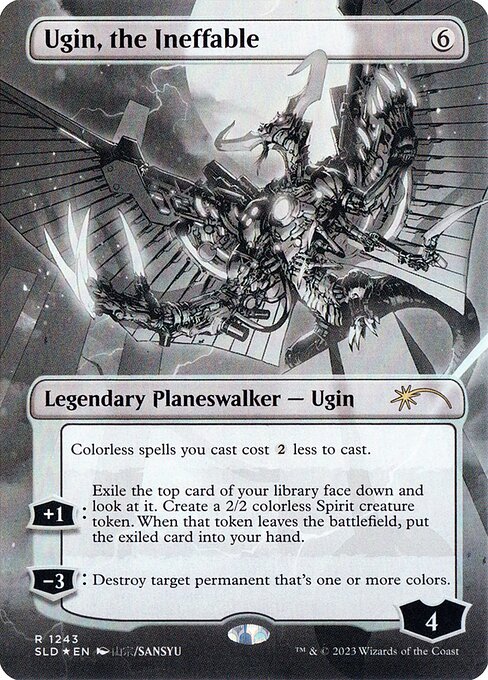 Ugin, the Ineffable (1243) - BORDERLESS - Foil Lightly Played / sld