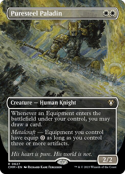 Puresteel Paladin (627) - BORDERLESS - Foil Lightly Played / cmm