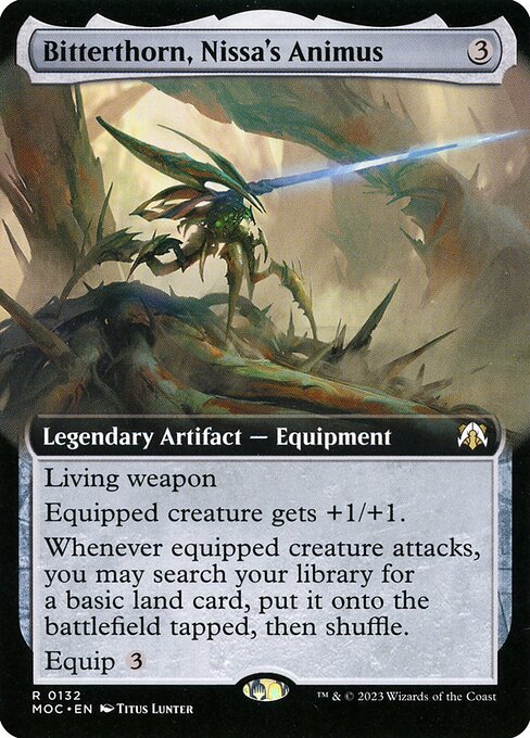 Bitterthorn, Nissa's Animus (132) - EXTENDED ART - Lightly Played / mom
