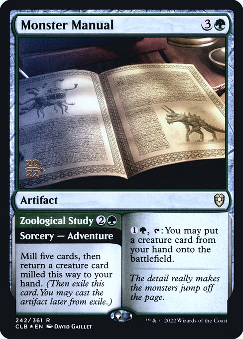 Monster Manual // Zoological Study (242s) - Foil Lightly Played / clb