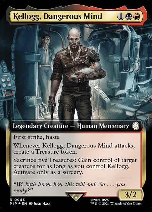 Kellogg, Dangerous Mind (943) - EXTENDED ART - Foil Lightly Played / pip