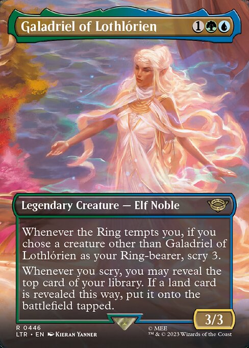 Galadriel of Lothlórien (446) - BORDERLESS - Foil Lightly Played / ltr