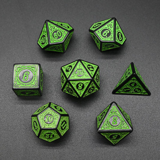 Exquisite Acrylic  Dice Set - Azure Green