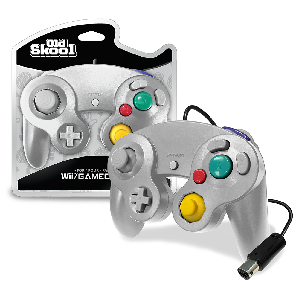 Old Skool Silver Controller - For Gamecube