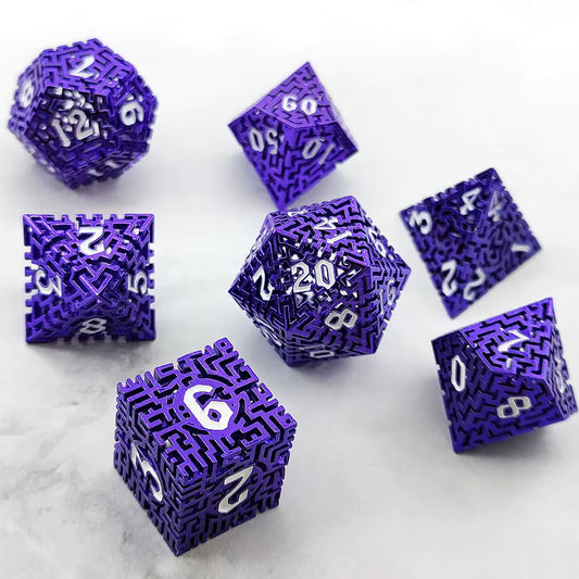 Hollow Maze Dice Set - Mystic Purple