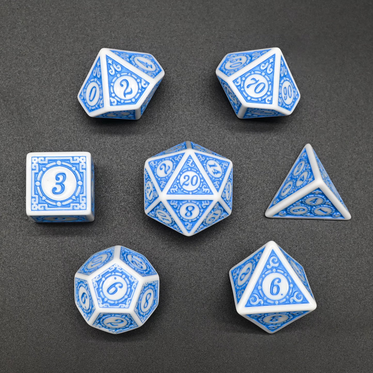 Exquisite Acrylic Dice Set - Sky Blue