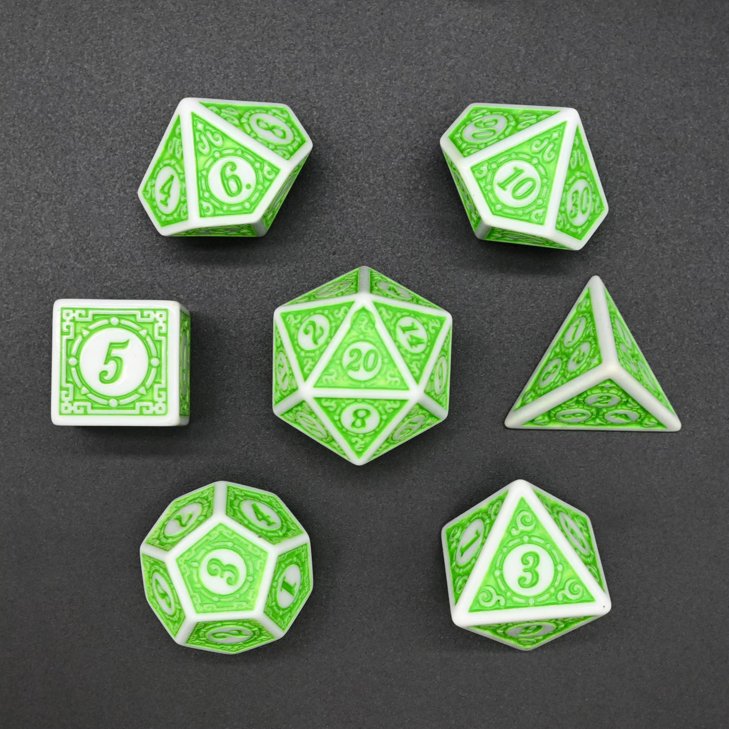 Exquisite Acrylic  Dice Set - Candy Green