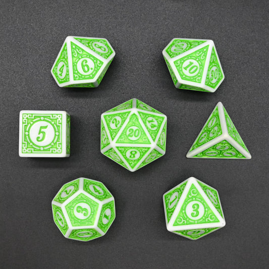 Exquisite Acrylic  Dice Set - Candy Green