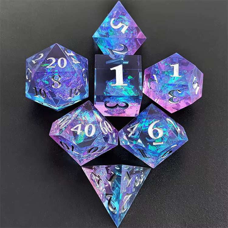 Sharp Magic Crystals Dice Set - Blue & Pink