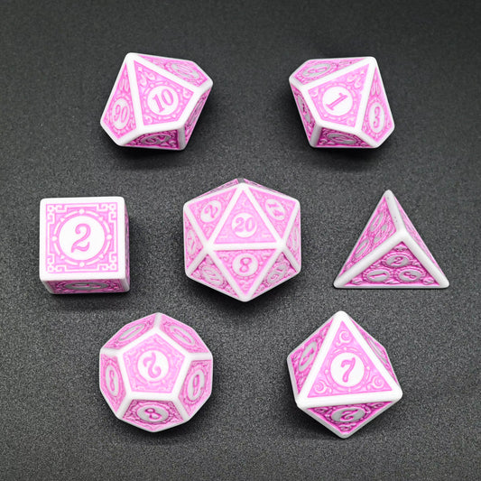 Exquisite Acrylic Dice Set - Pink