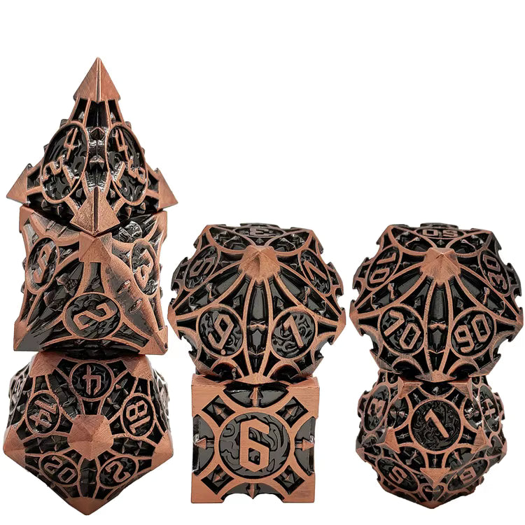 Steel Quiver Metal Dice Set - Antique Copper