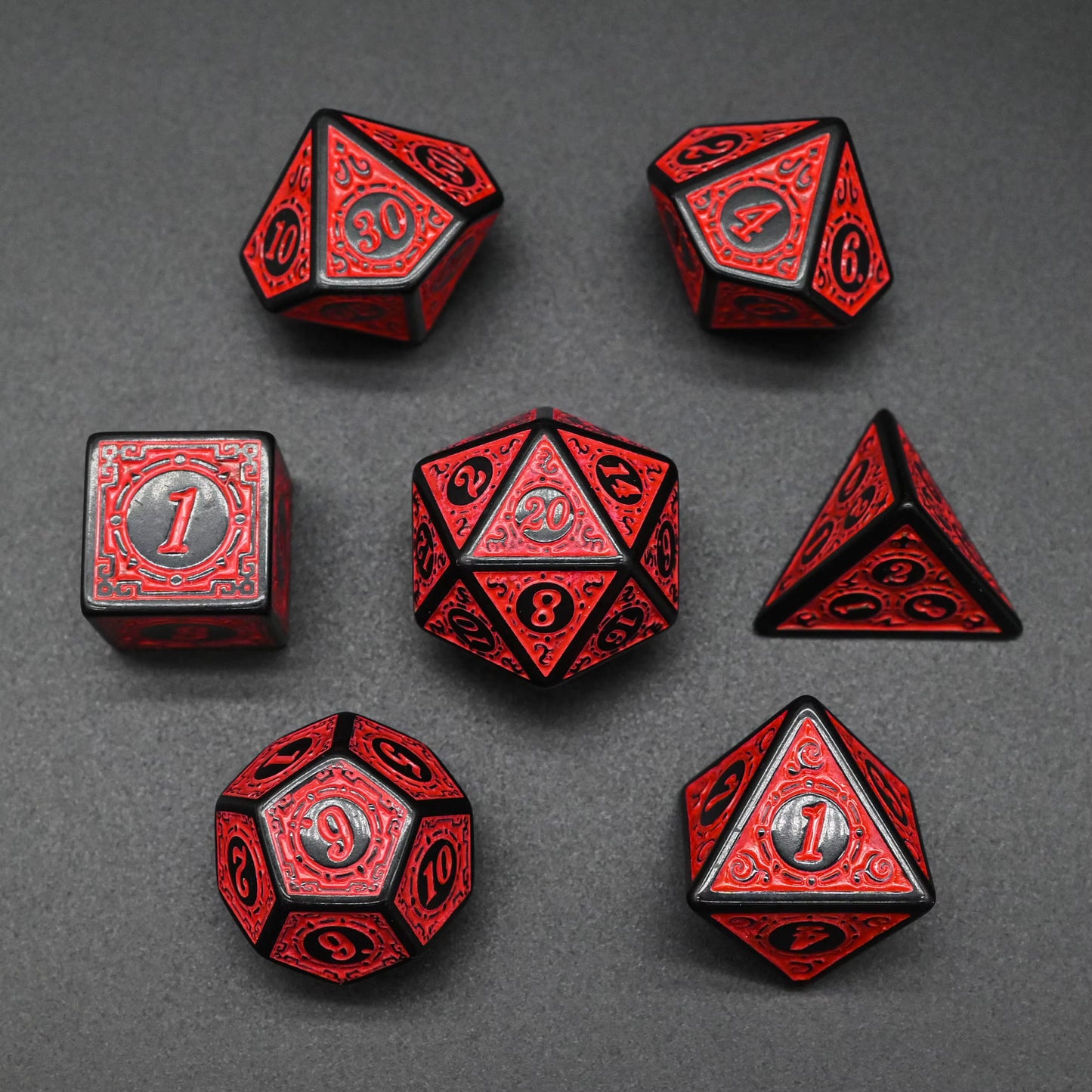 Exquisite Acrylic Dice Set - Red