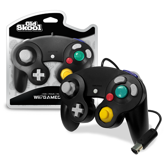 Old Skool Black Controller - for Gamecube