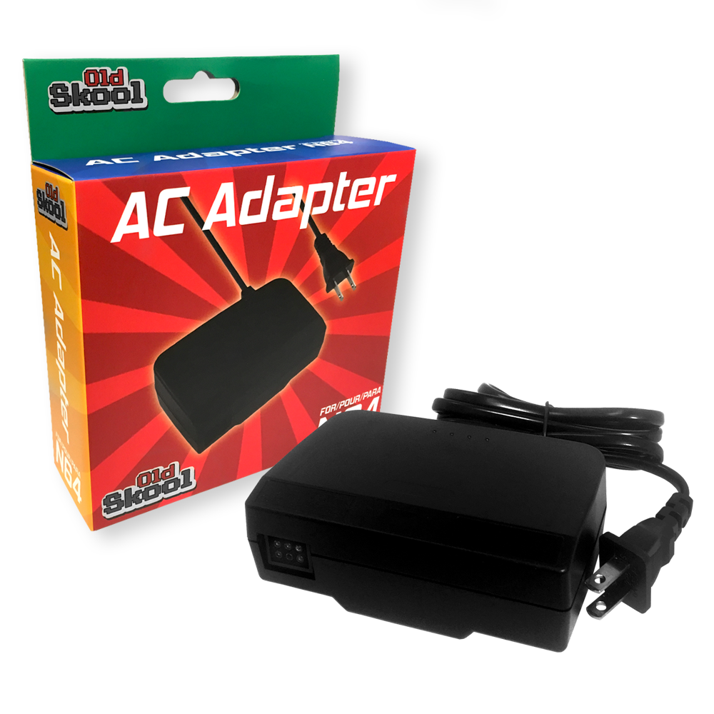 Old Skool N64 AC Adapter / Power - Nintendo 64 - Sealed Brand New