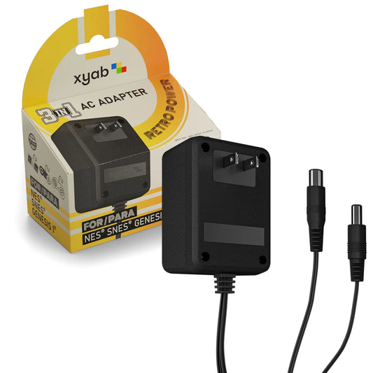 XYAB 3 In 1 Power Adapter - for NES, SNES, Genesis