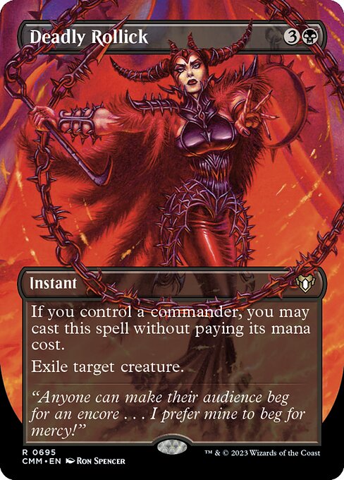 Deadly Rollick (695) - BORDERLESS - Foil Lightly Played / cmm