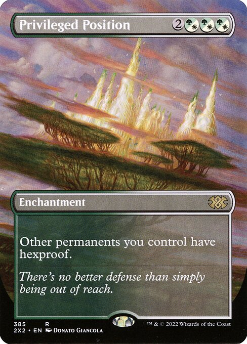 Privileged Position (385) - BORDERLESS - FULL ART - Foil Lightly Played / 2x2