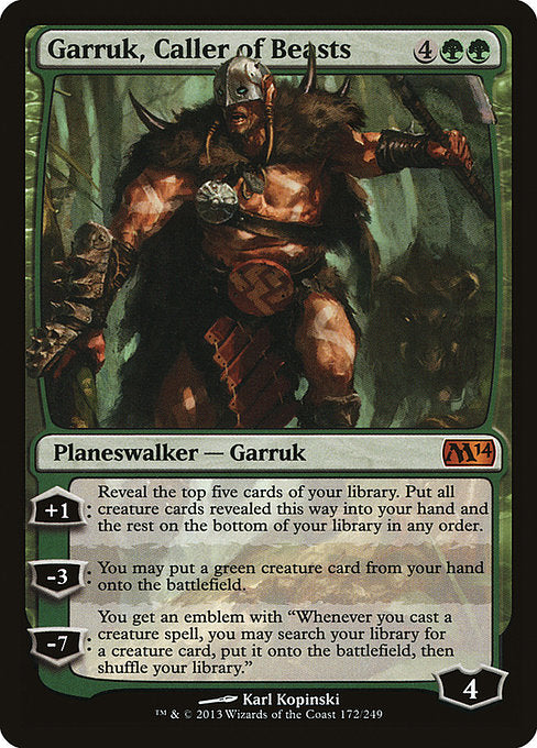 Garruk, Caller of Beasts (172) - Foil Moderately Played / m14