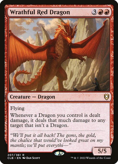 Wrathful Red Dragon (207) - Foil Lightly Played / clb