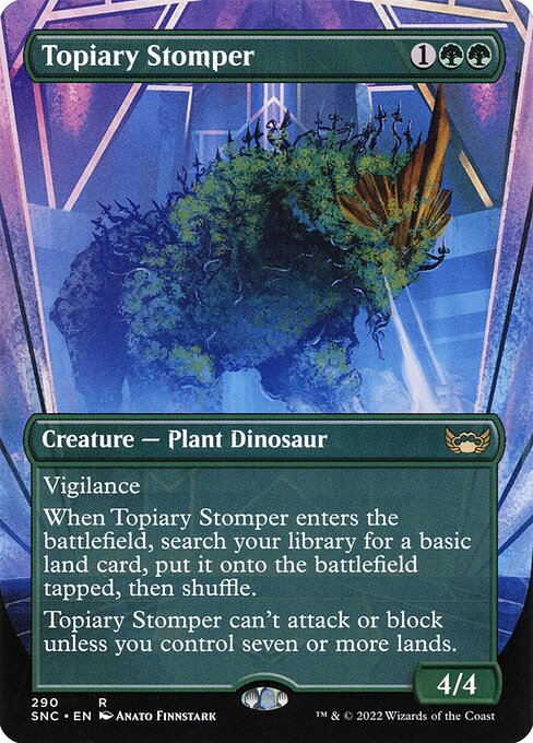 Topiary Stomper (290) - BORDERLESS - Foil Moderately Played / snc