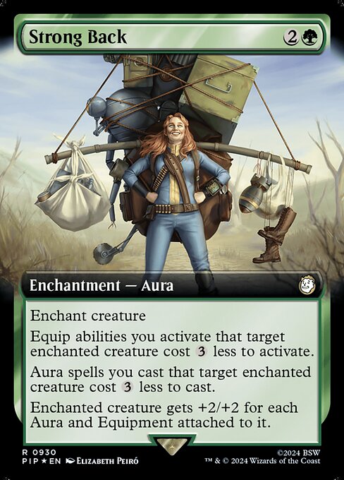 Strong Back (930) - EXTENDED ART - Foil Lightly Played / pip