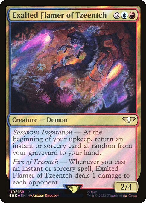 Exalted Flamer of Tzeentch (119★) - Foil Heavily Played / 40k