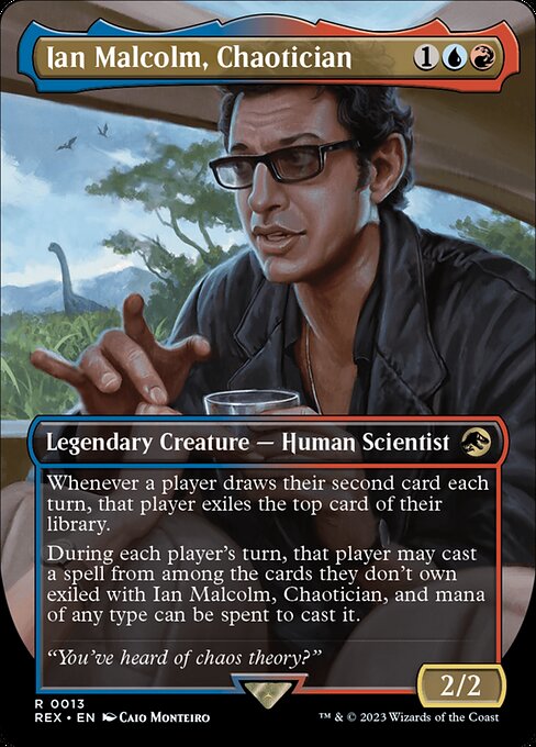 Ian Malcolm, Chaotician (13) - BORDERLESS - FULL ART - Lightly Played / lci