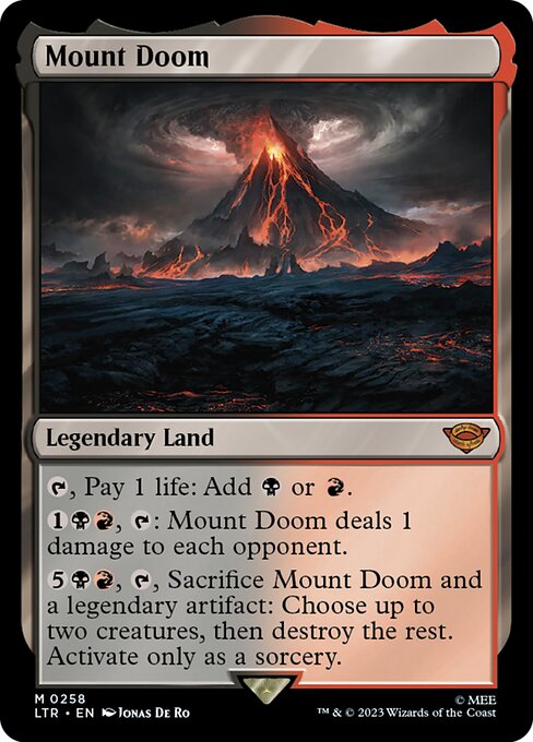 Mount Doom (258) - Foil Moderately Played / ltr
