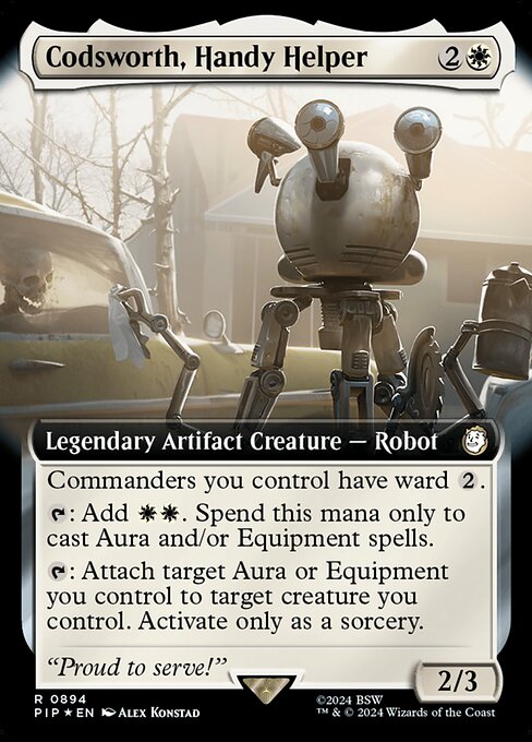 Codsworth, Handy Helper (894) - EXTENDED ART - Foil Lightly Played / pip