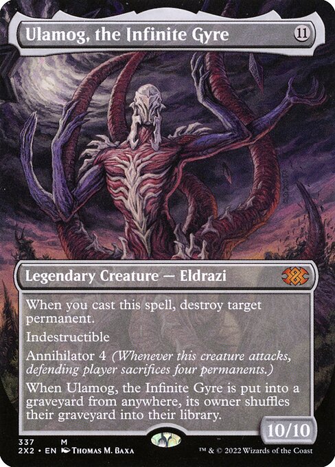 Ulamog, the Infinite Gyre (337) - BORDERLESS - FULL ART - Foil Lightly Played / 2x2
