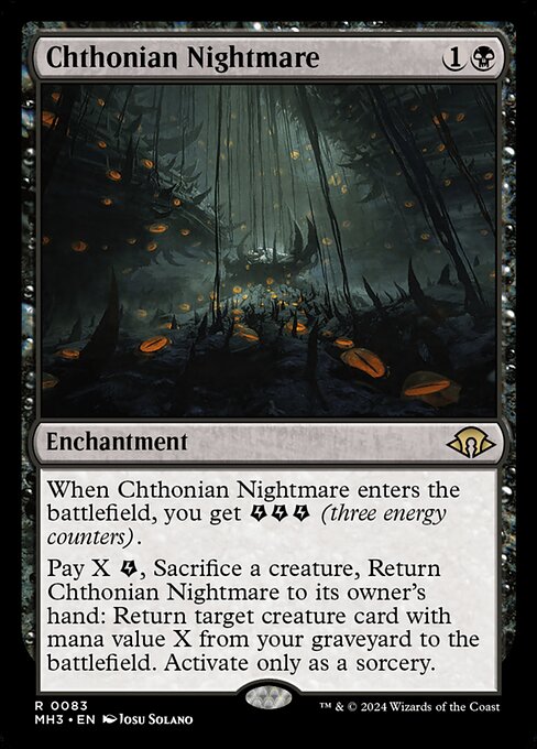 Chthonian Nightmare (83) - Foil Lightly Played / mh3