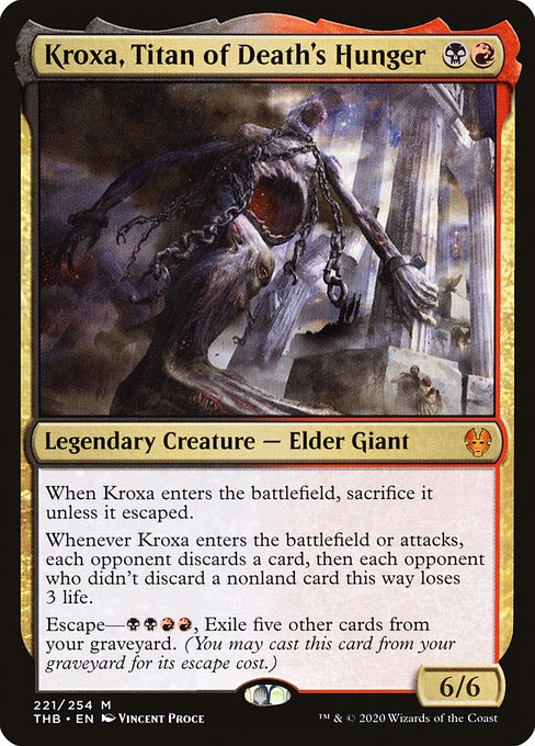 Kroxa, Titan of Death's Hunger (221) - Lightly Played / thb