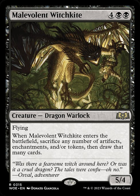 Malevolent Witchkite (315) - Foil Lightly Played / woe