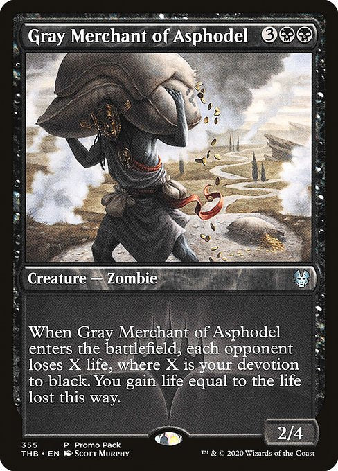 Gray Merchant of Asphodel (355) - Foil Heavily Played / thb