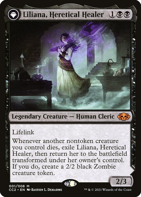 Liliana, Heretical Healer // Liliana, Defiant Necromancer (1) - Lightly Played / cc2