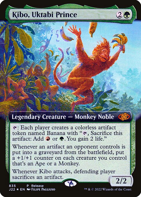 Kibo, Uktabi Prince (835) - EXTENDED ART - Foil Lightly Played / j22
