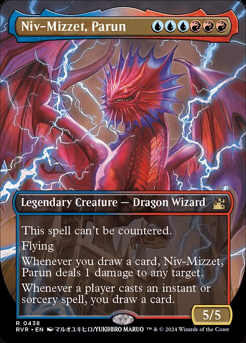 Niv-Mizzet, Parun (438) - BORDERLESS - Foil Lightly Played / rvr