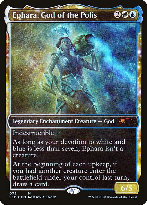 Ephara, God of the Polis (72) - SHOWCASE - FULL ART - Foil Lightly Played / sld