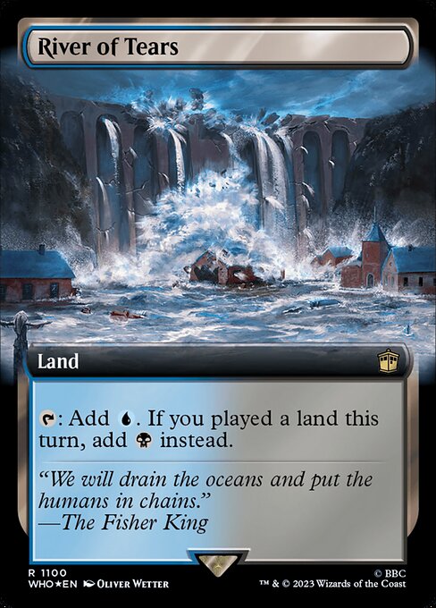 River of Tears (1100) - EXTENDED ART - Foil Lightly Played / who