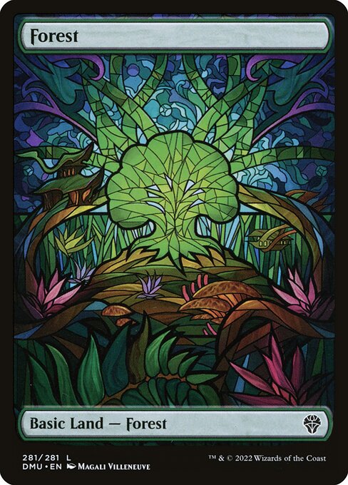Forest (281) - FULL ART - Foil Lightly Played / dmu