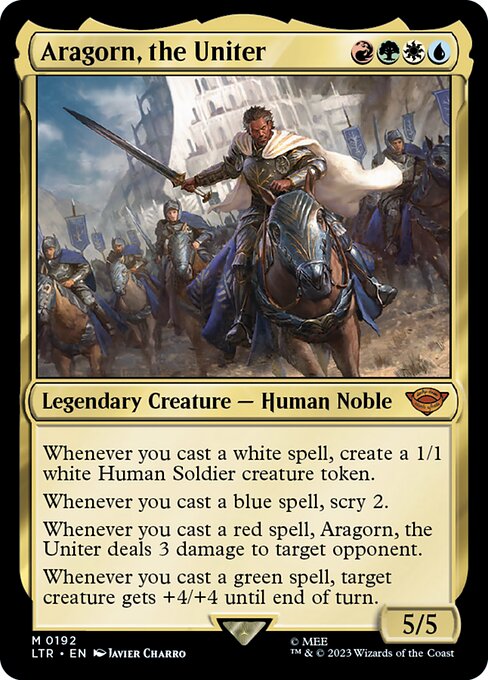 Aragorn, the Uniter (192) - Foil Lightly Played / ltr