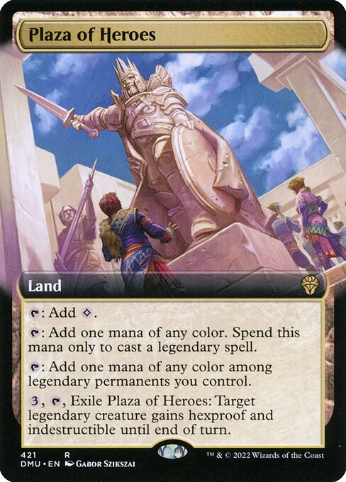 Plaza of Heroes (421) - EXTENDED ART - Lightly Played / dmu